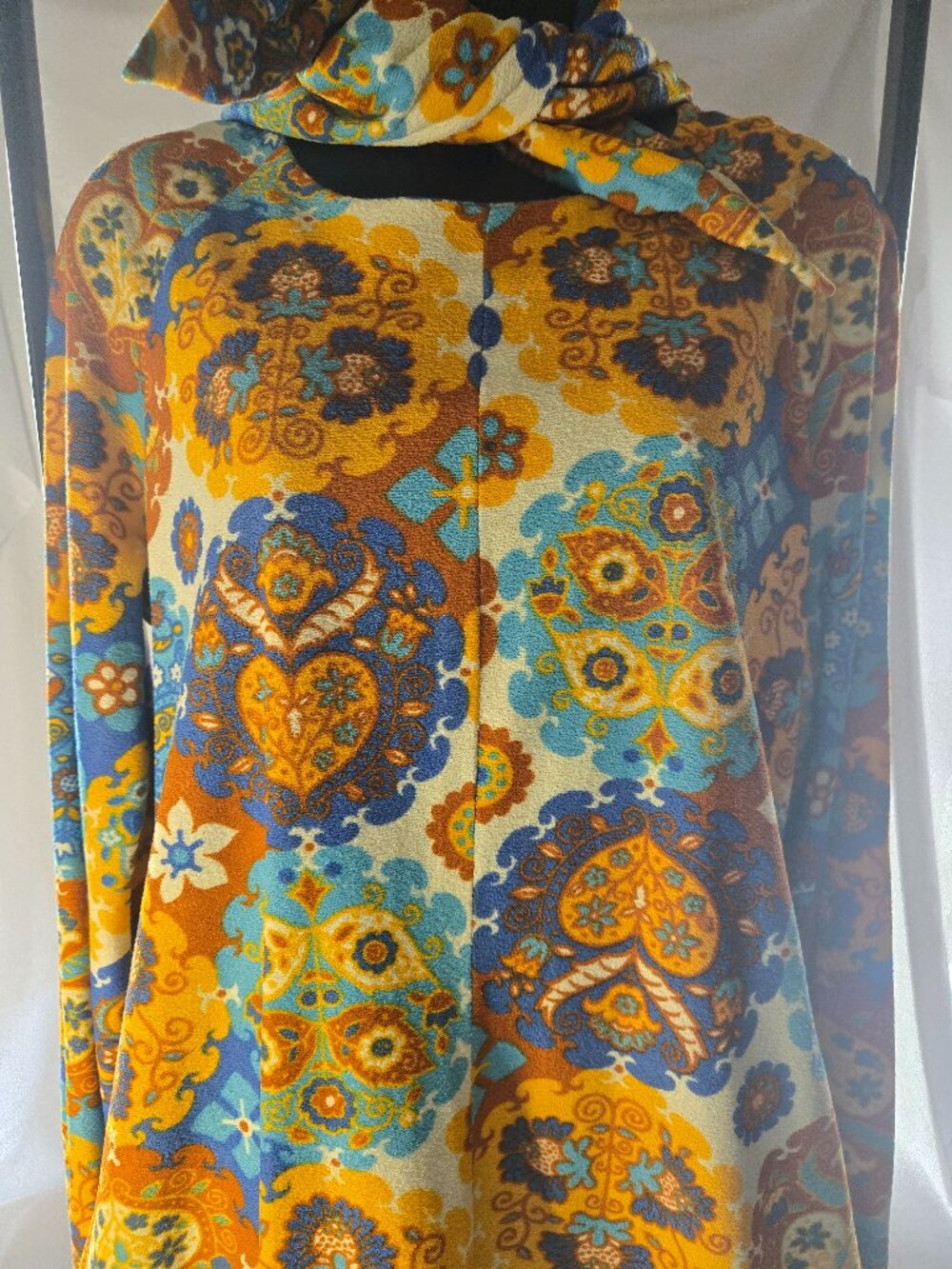 Vintage 70s handmade printed midi dress